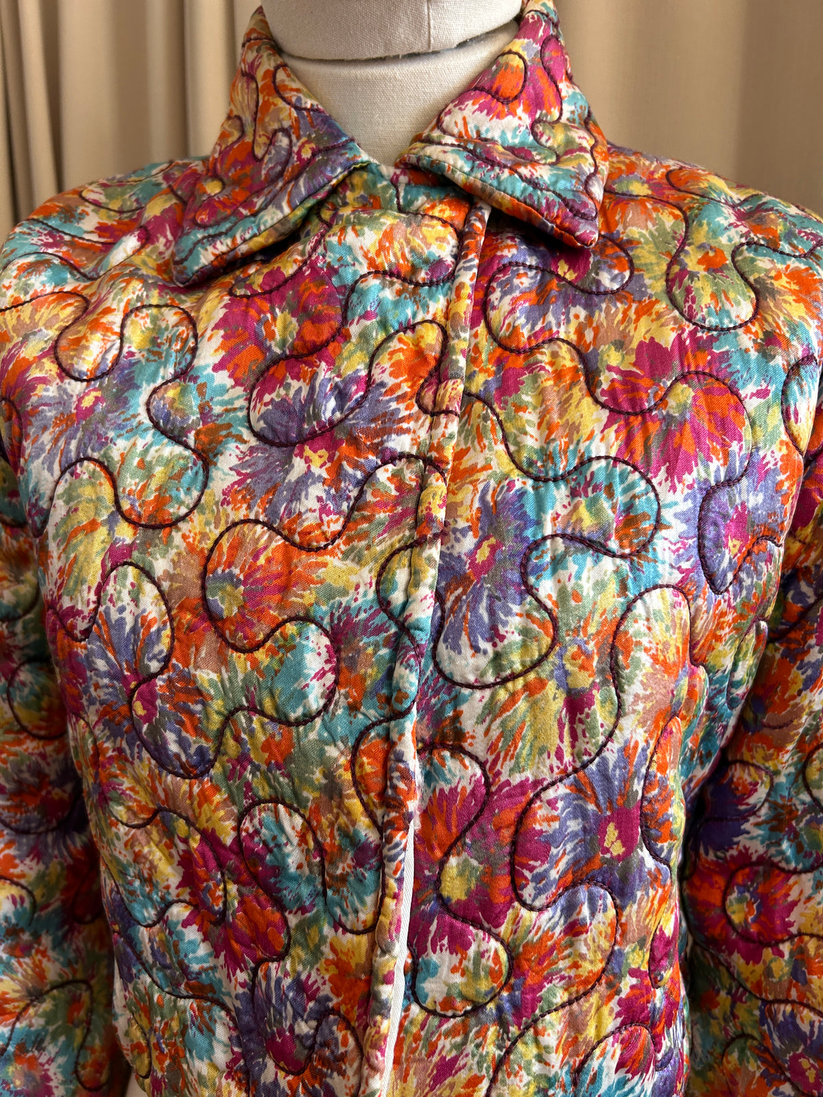 30s Quilted Multicolour Jacket