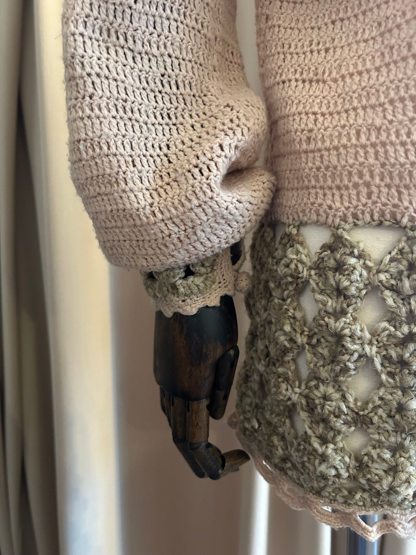 Double Collared Handknit Jumper