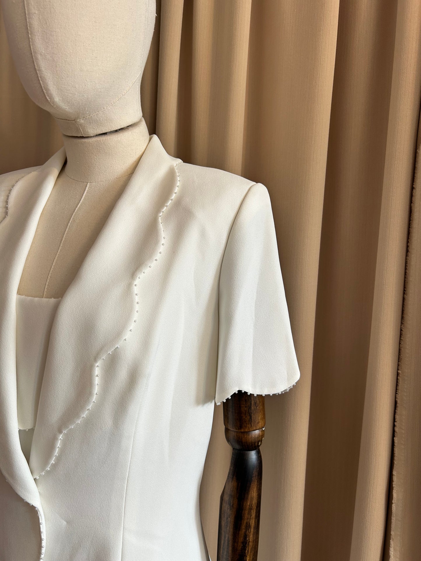 Scalloped Pearl Dress and Blazer