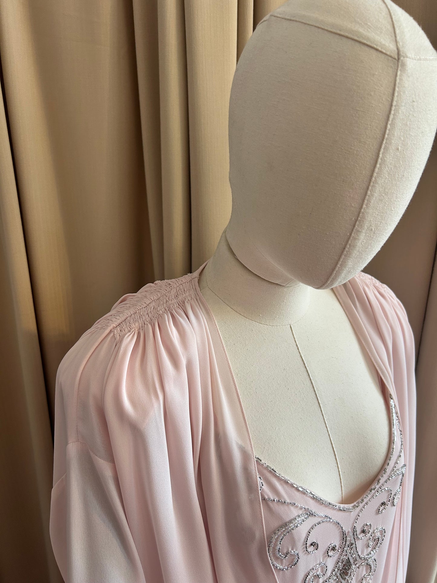 Dusty Pink Beaded Gown