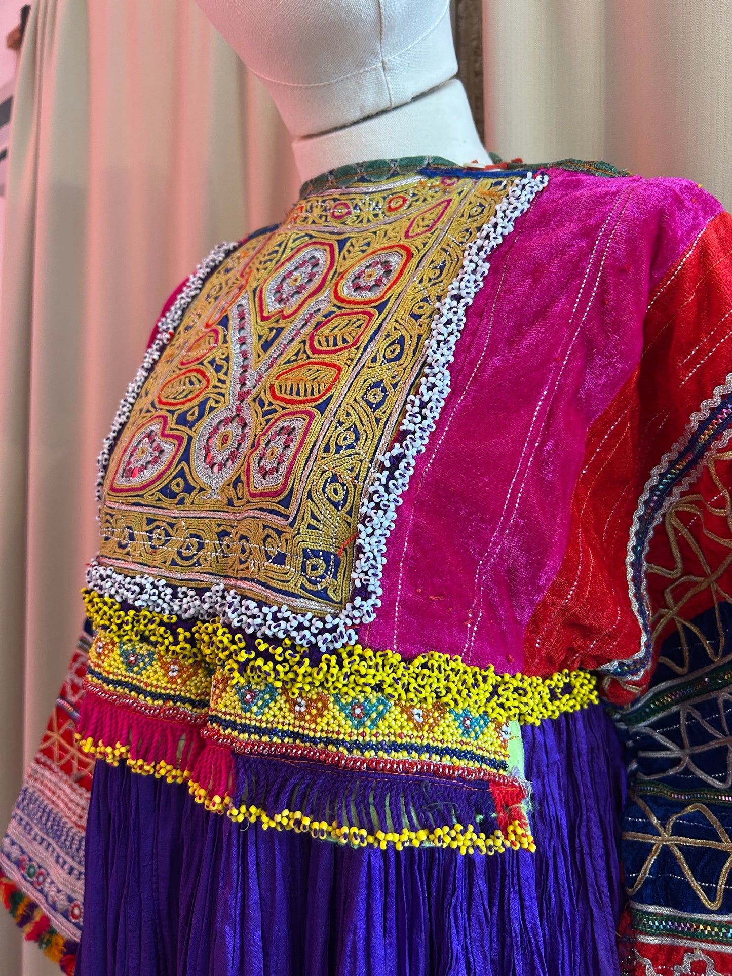 Antique Embroidered Kuchi Dress