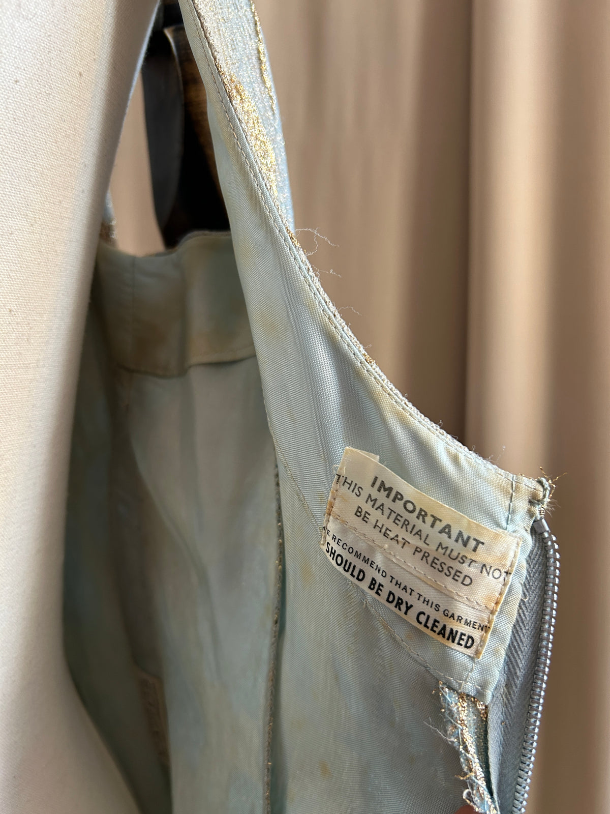 Seafoam Lurex Gown