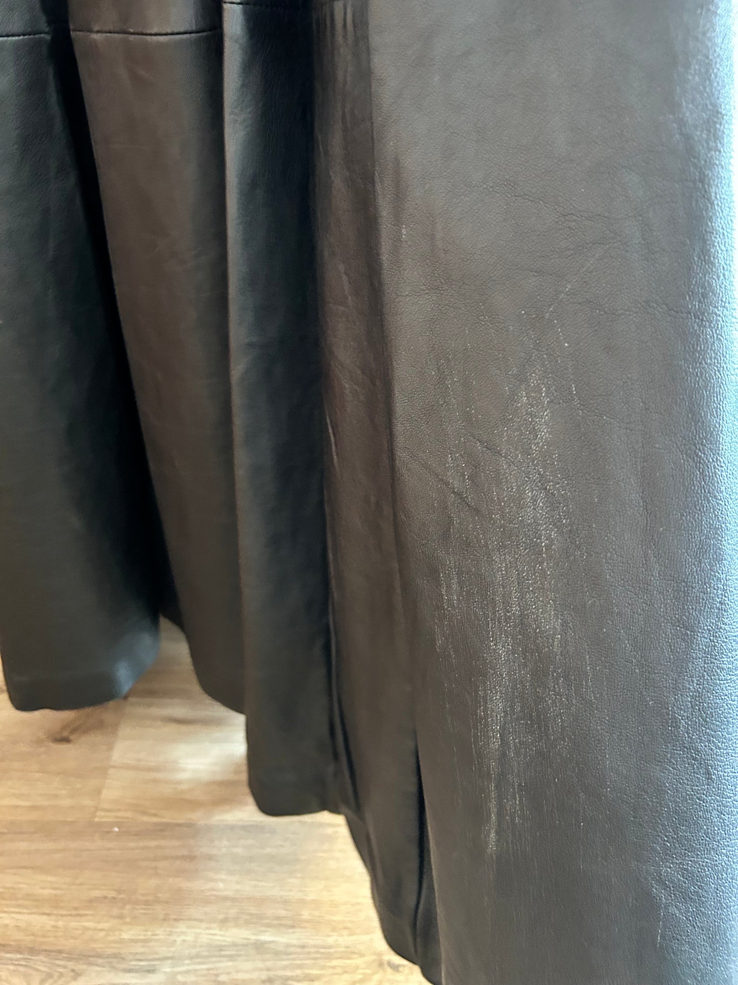 Oversized Leather Trench
