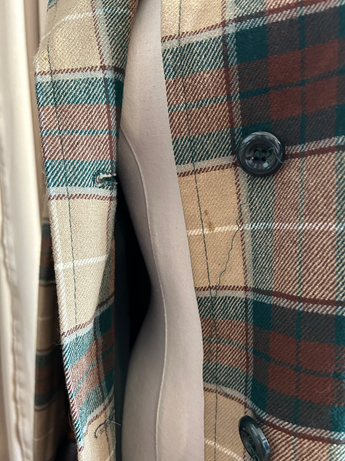 Wool Check Cape