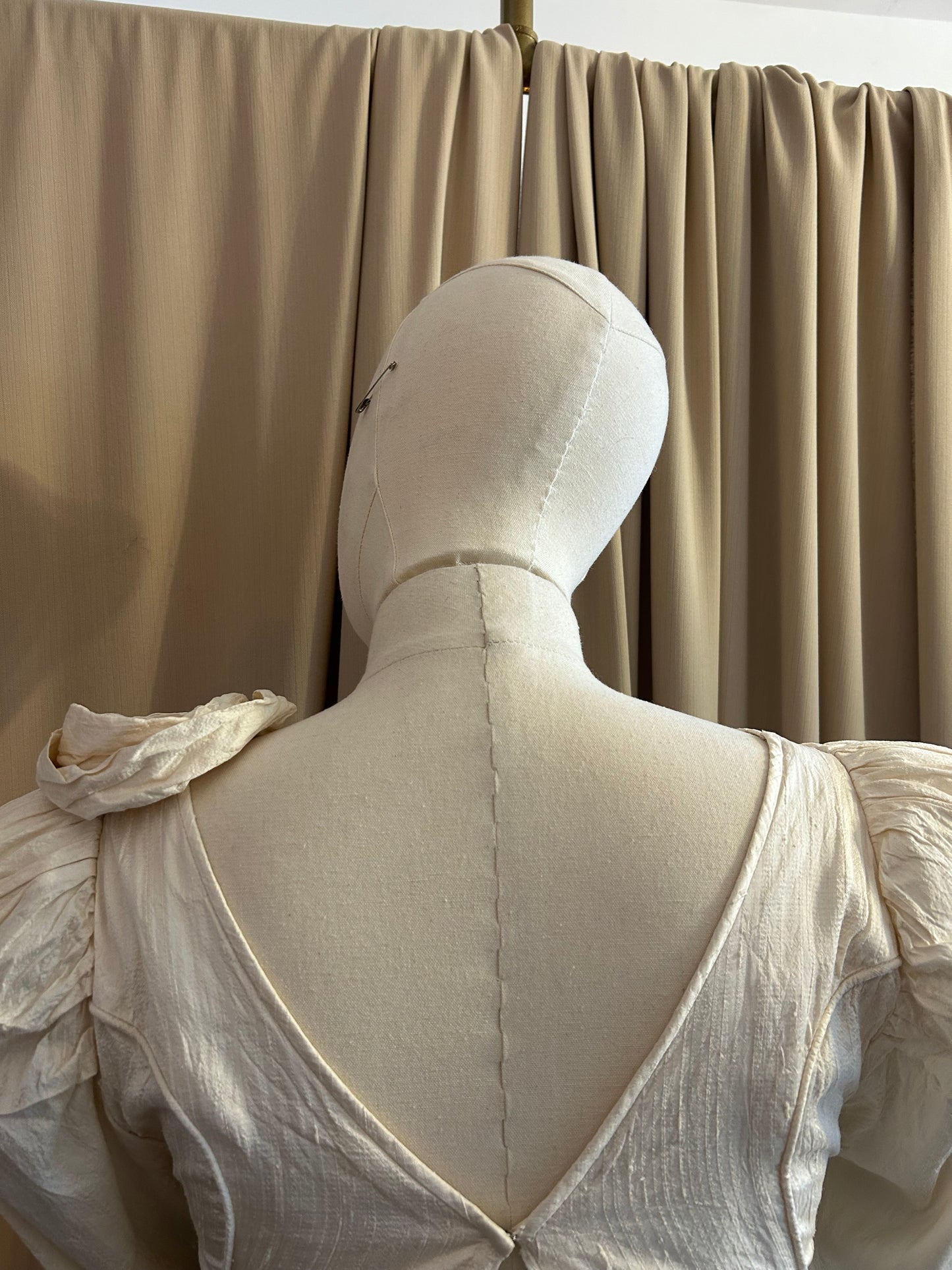 Raw Silk and Floral Appliqué dress