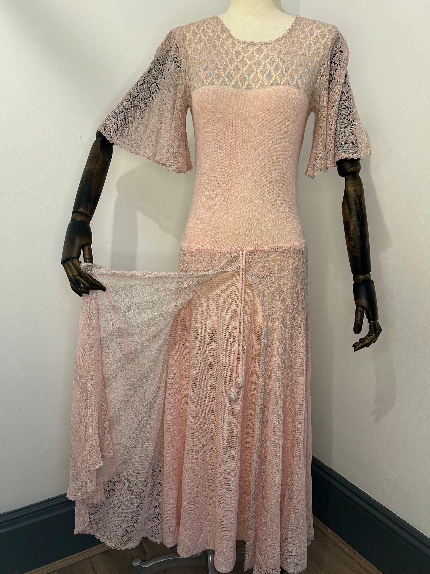 Baby Pink Metalic Dress