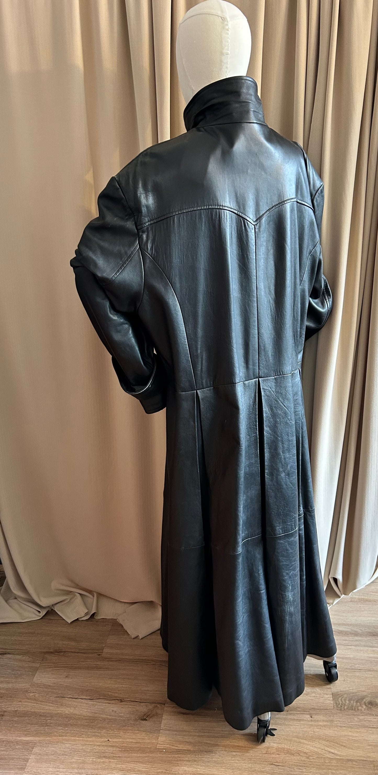 Oversized Leather Trench