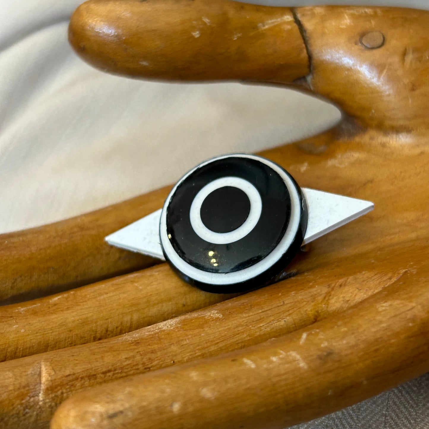 Black and White Brooch