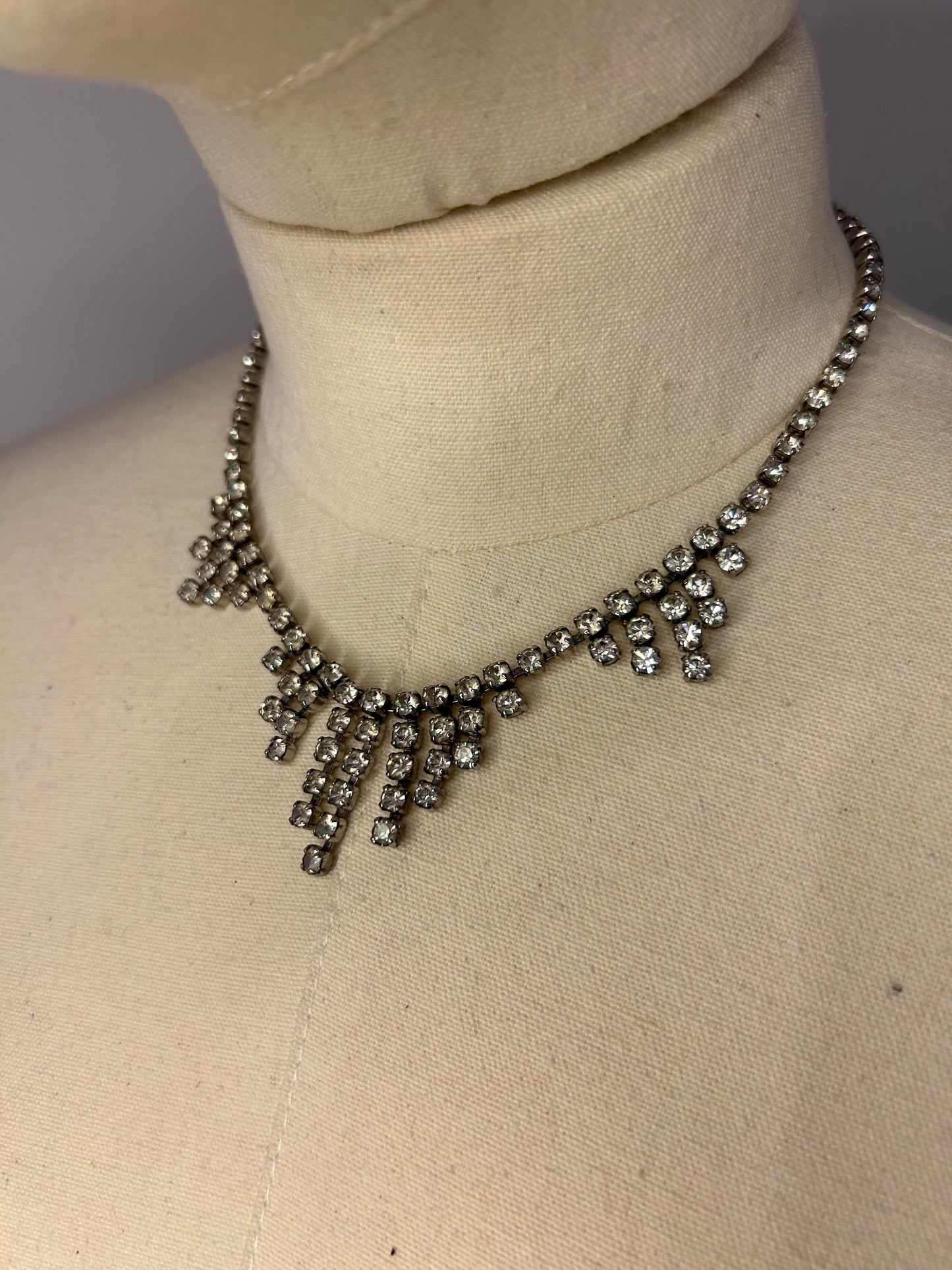 Gold Tone and Rhinestone Necklace