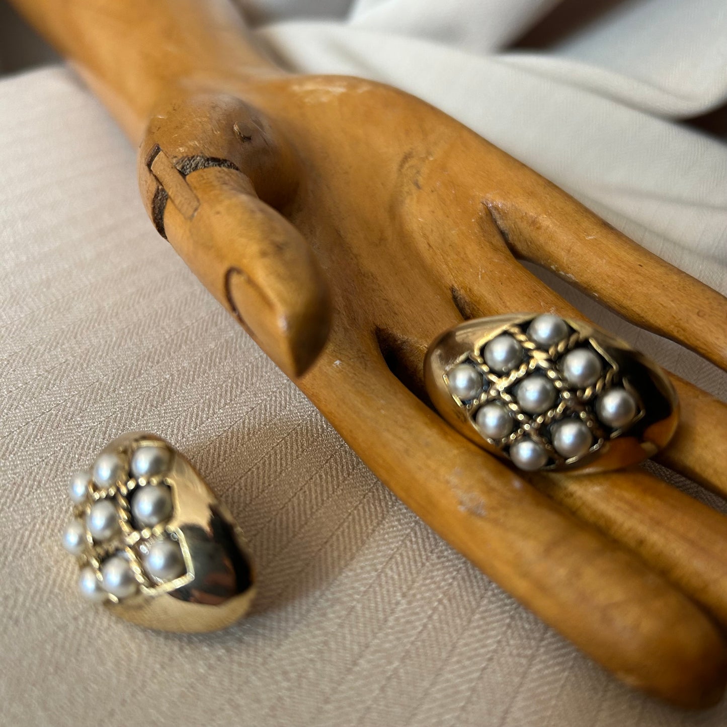 French Faux Pearl Clip On
