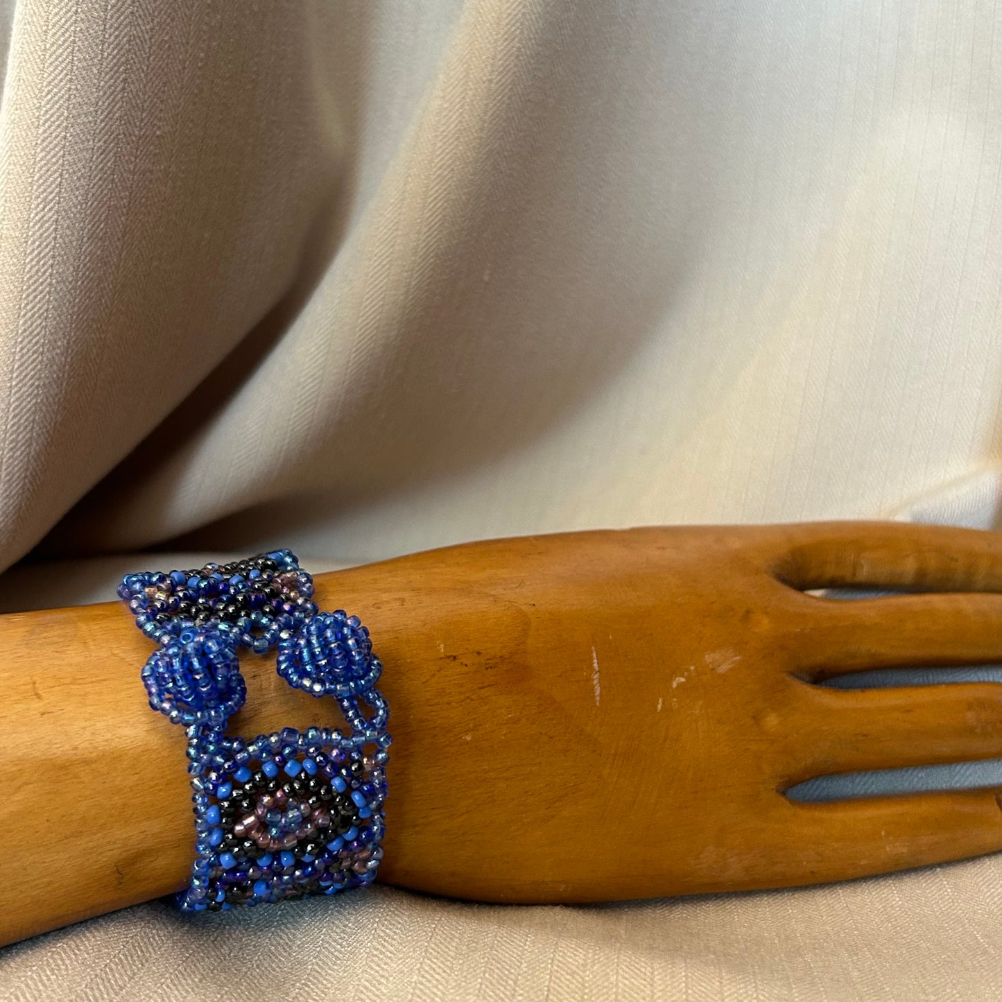 Blue Beaded Bracelet