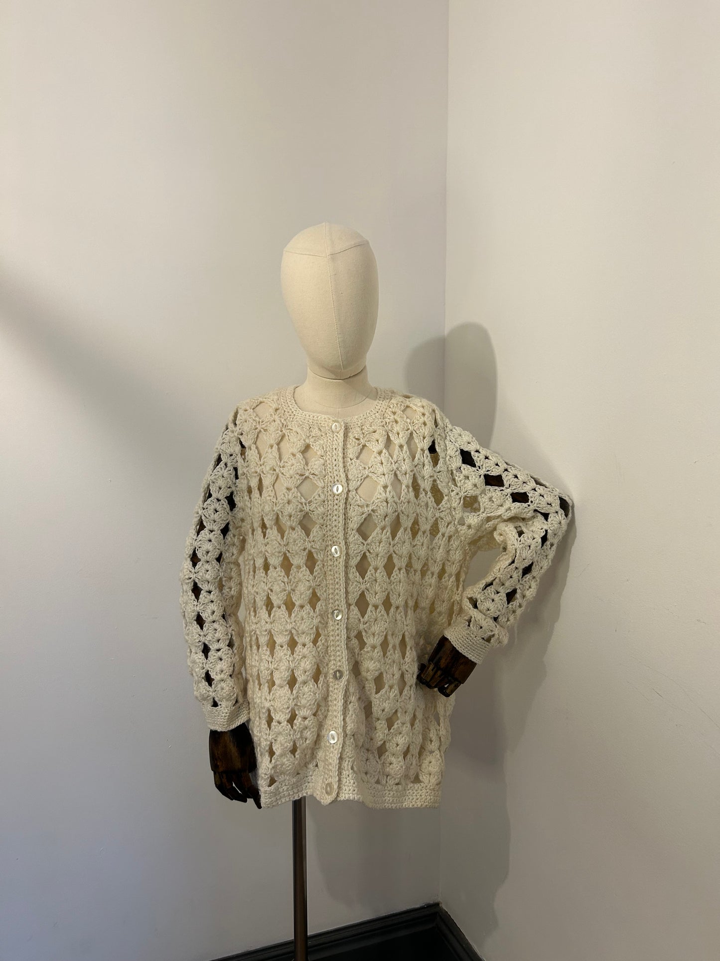 White Crochet Cardigan