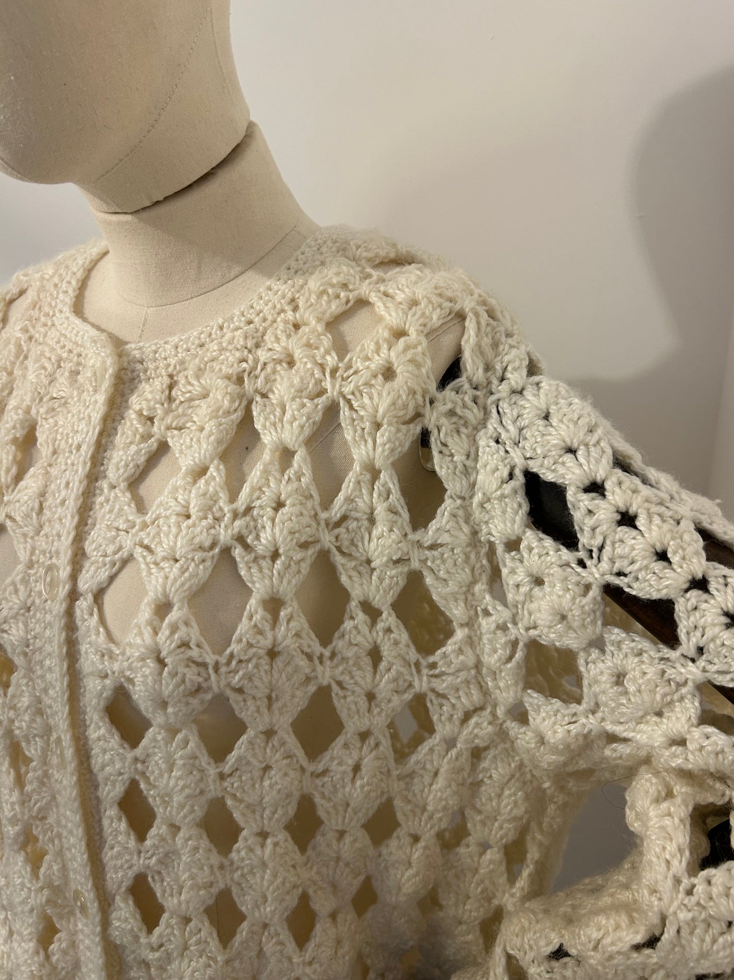 White Crochet Cardigan