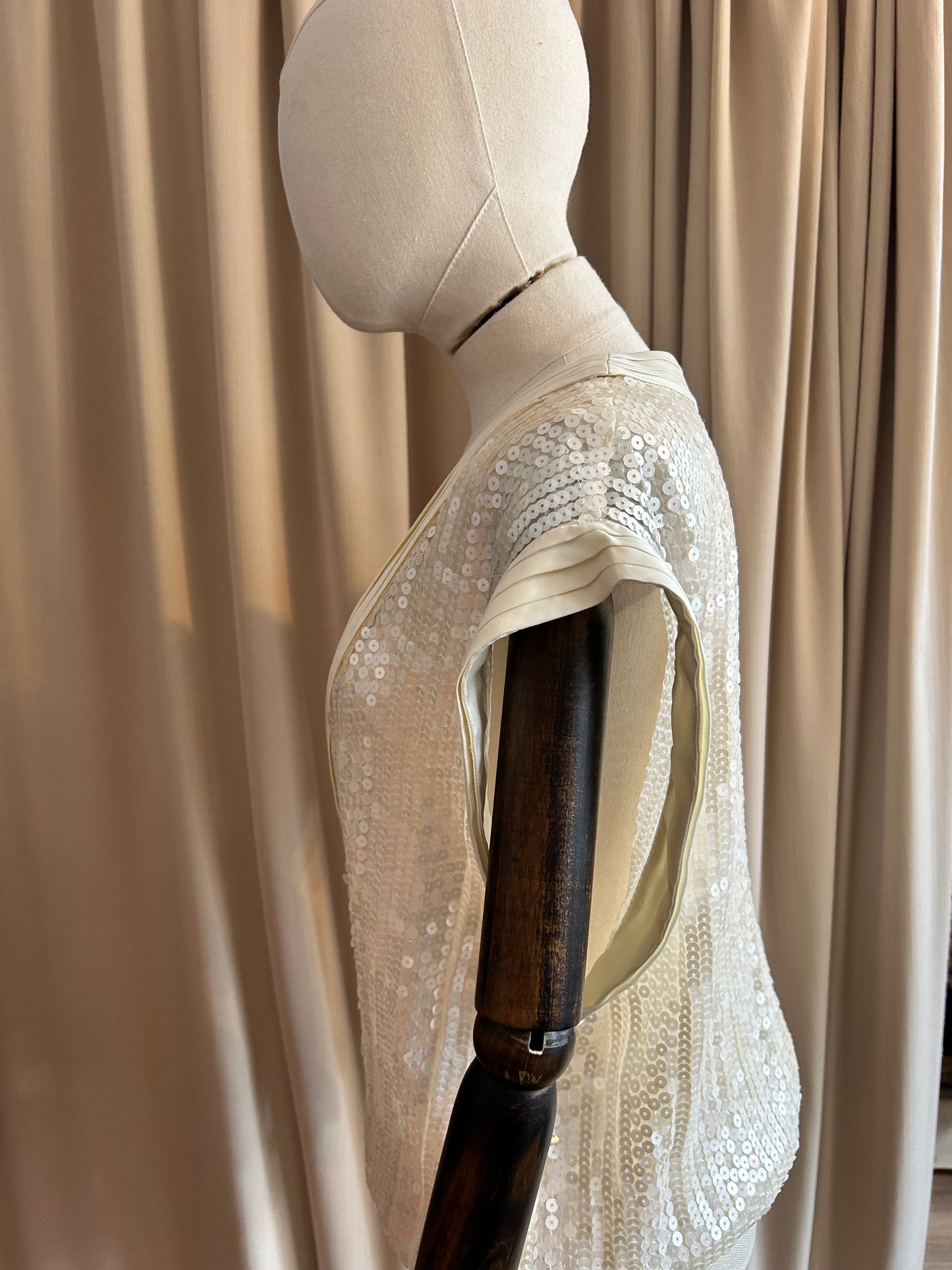 White Sequin Top