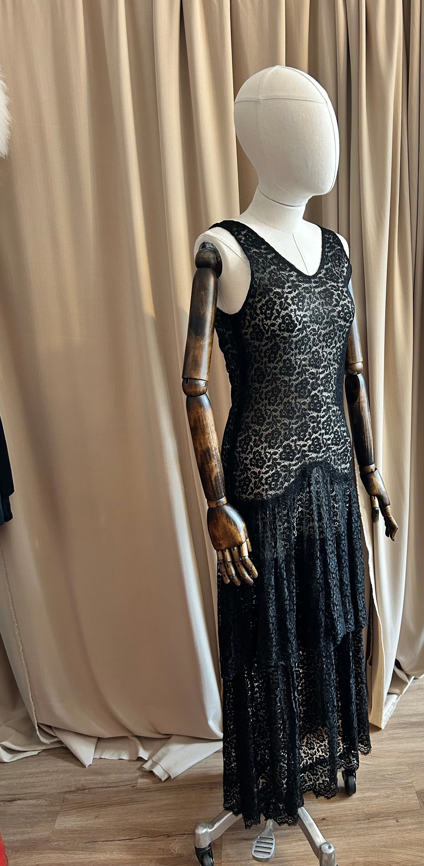 30s Sheer Lace Gown