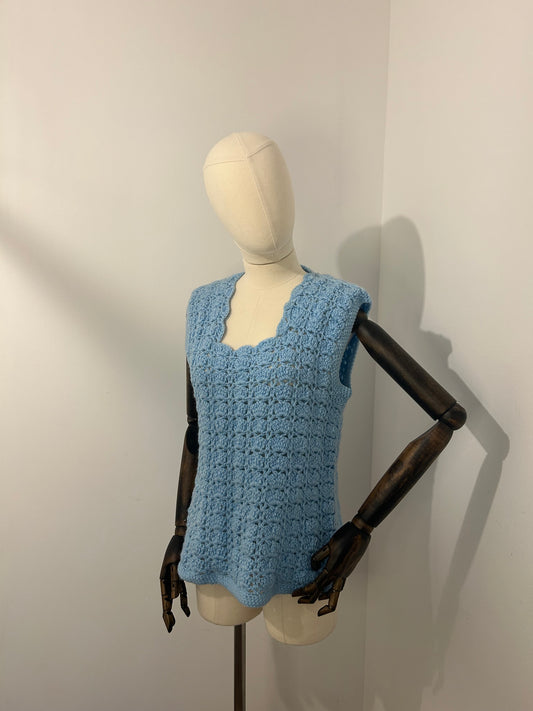 Light Blue Crochet Tank