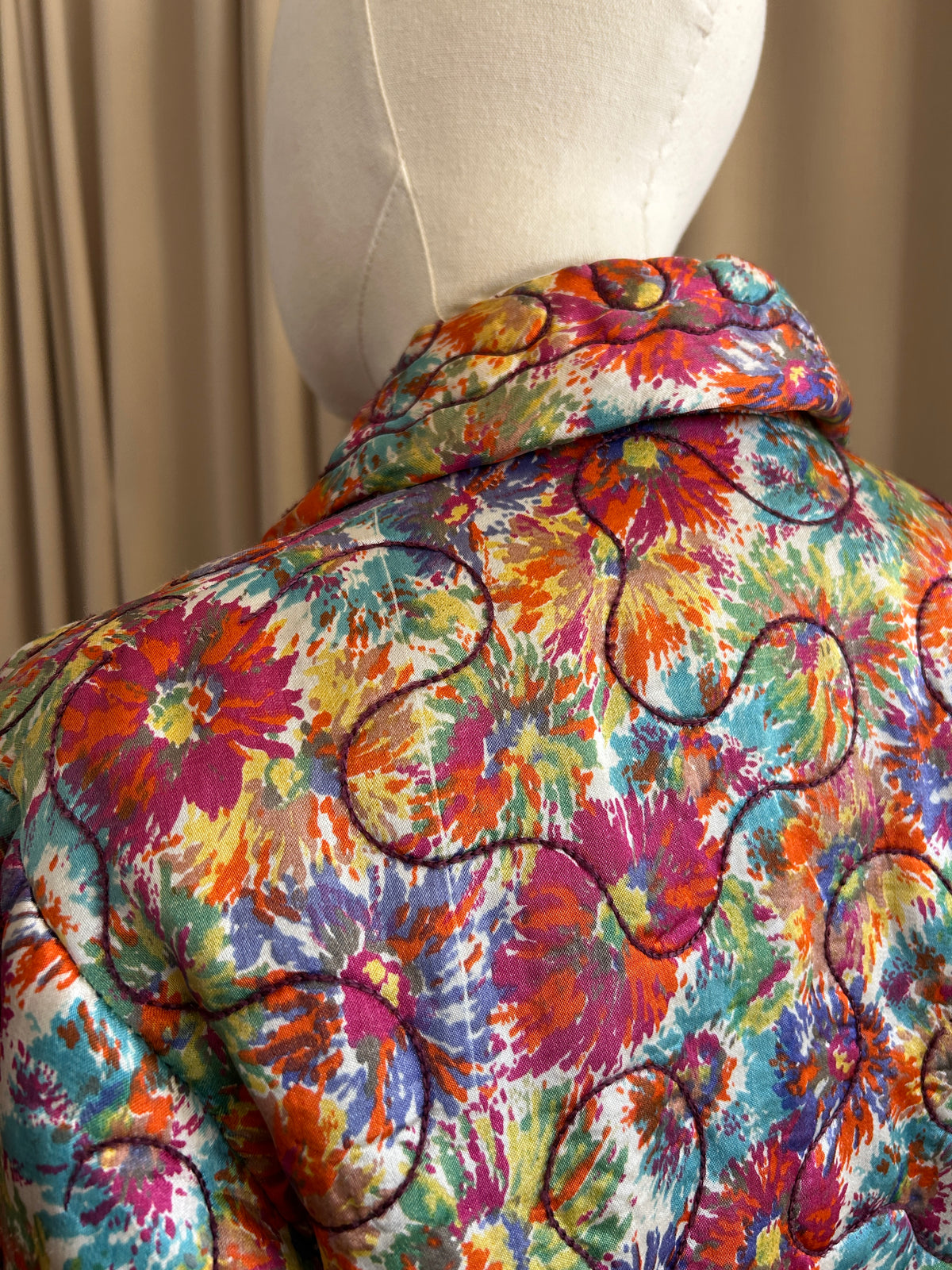 30s Quilted Multicolour Jacket