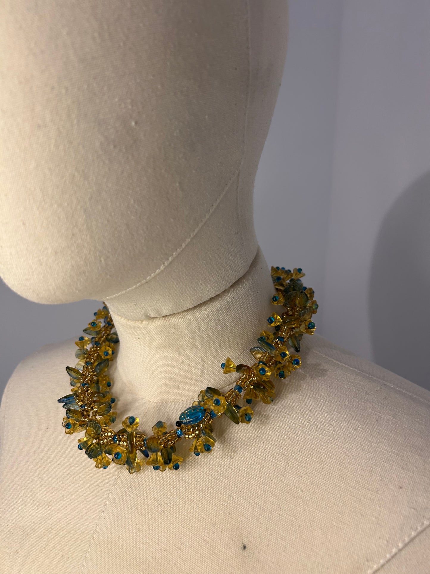 Yellow Beaded Necklace