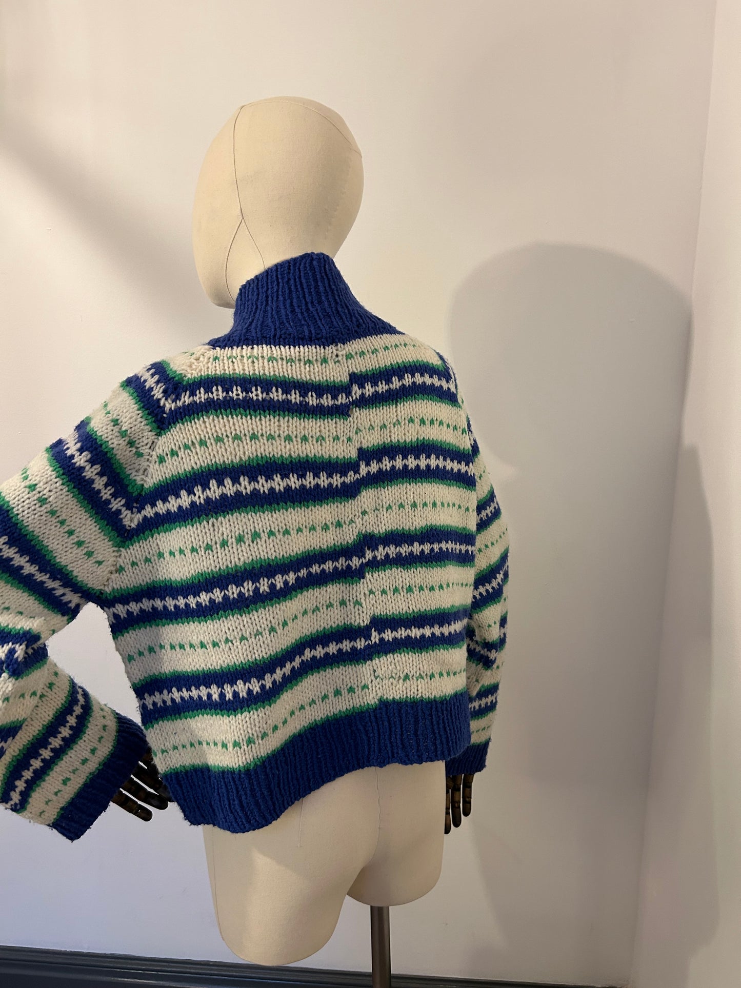 Knitted Blue Striped jumper