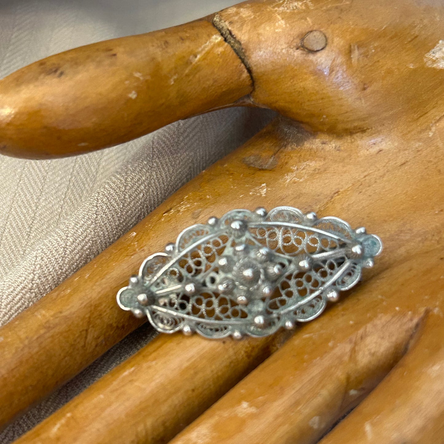 Silver Filigree Brooch