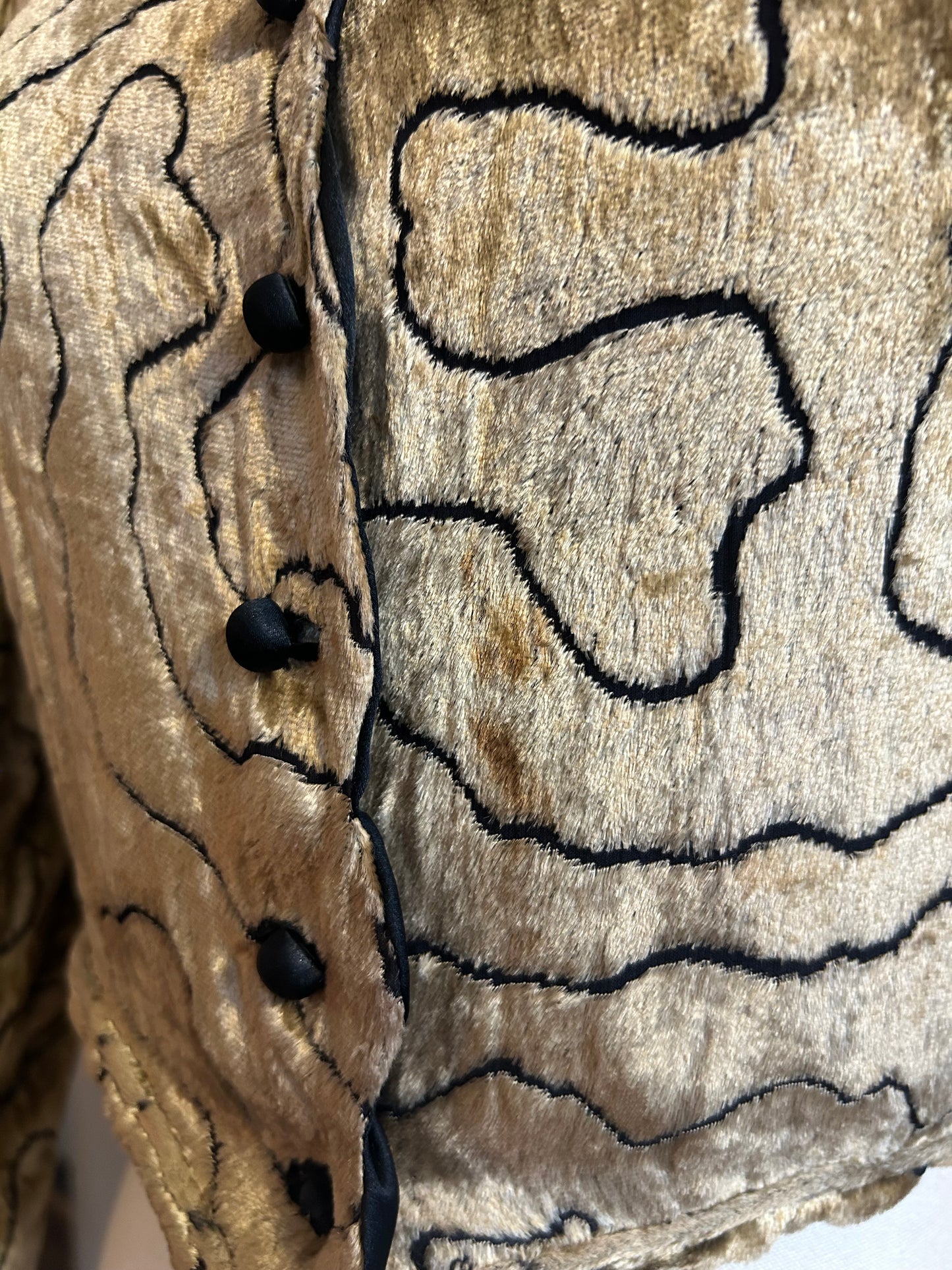 1920s Gold Silk Velvet Jacket