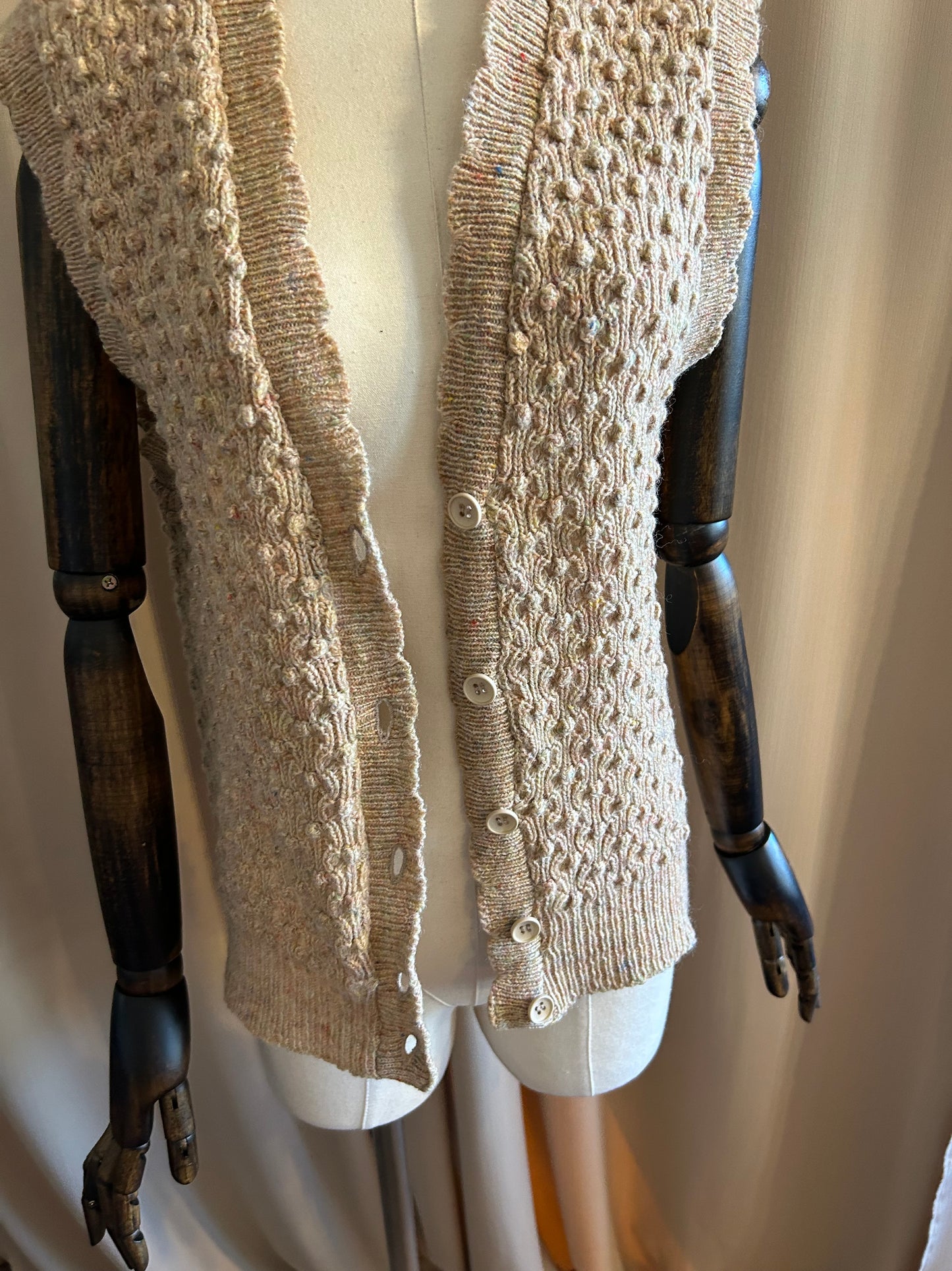 Caramel Popcorn Knit Waistcoat