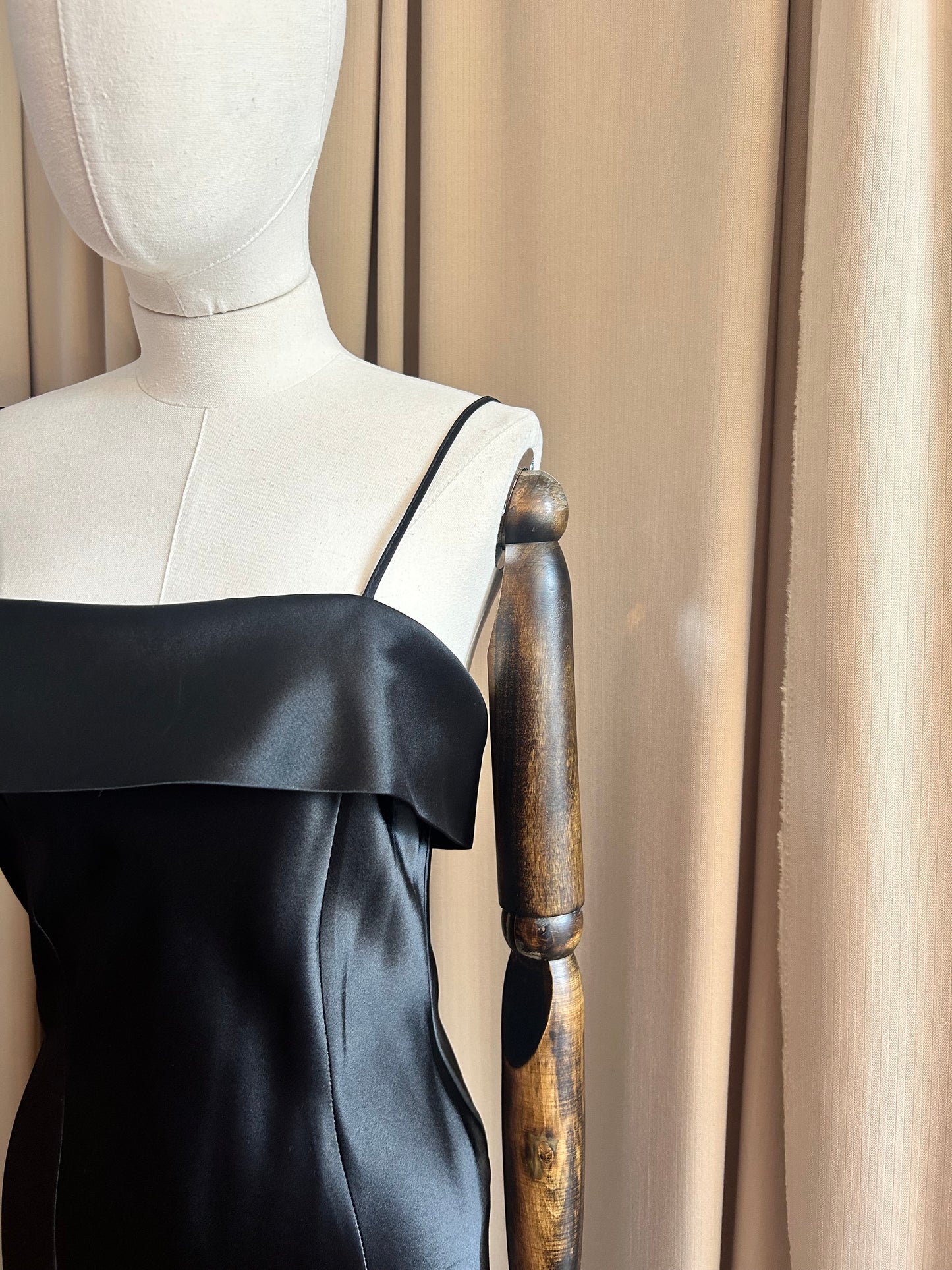 Black Satin Gown