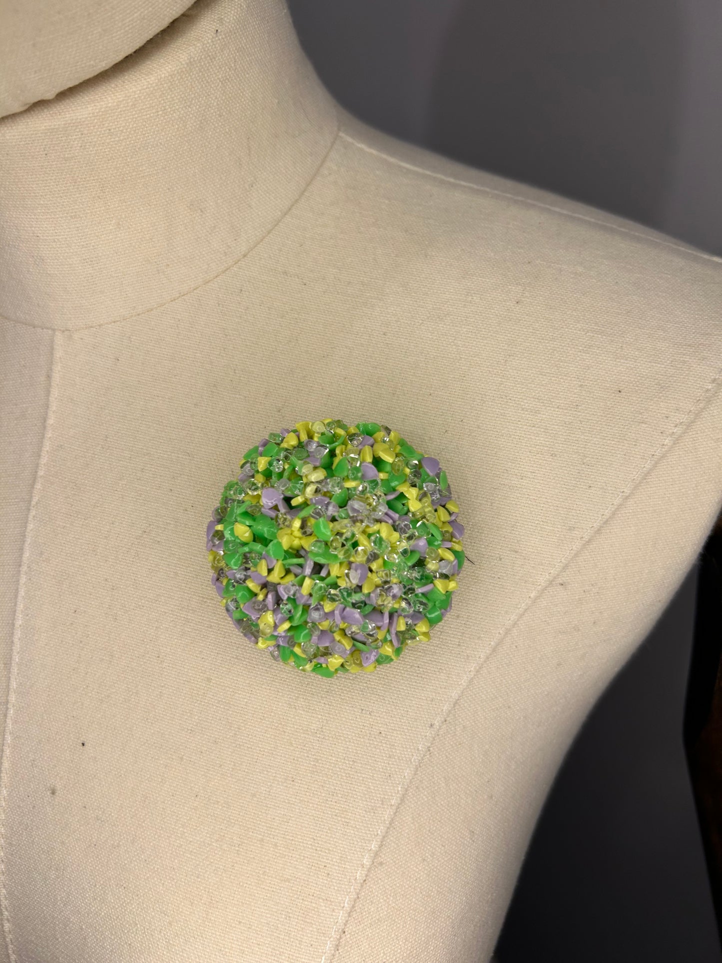 West German Rubber Brooch