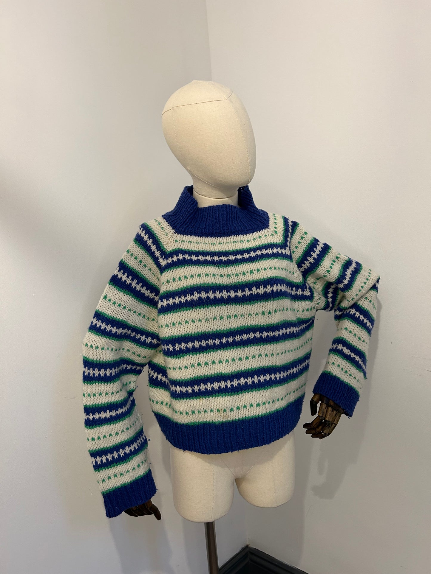 Knitted Blue Striped jumper