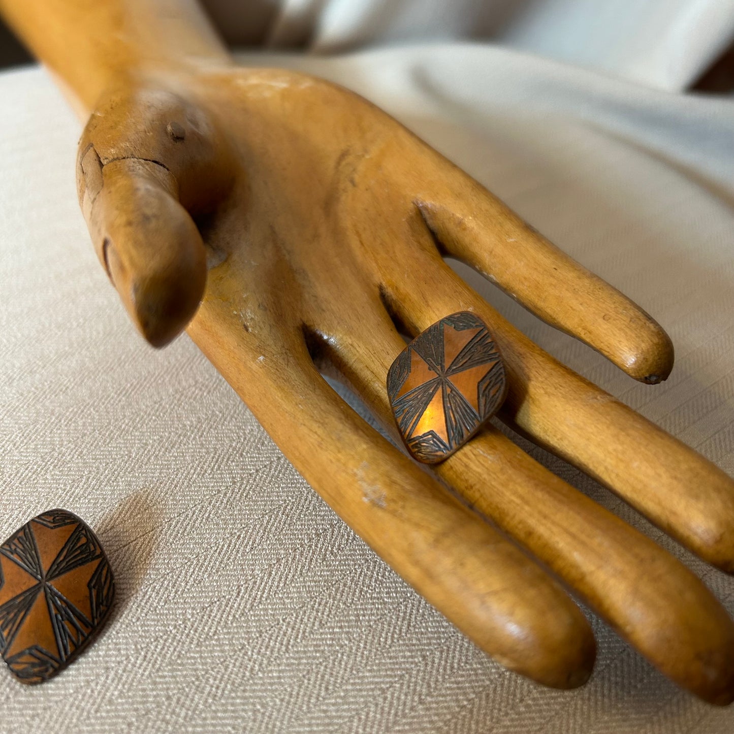 Copper Maltese Cross Clip Ons