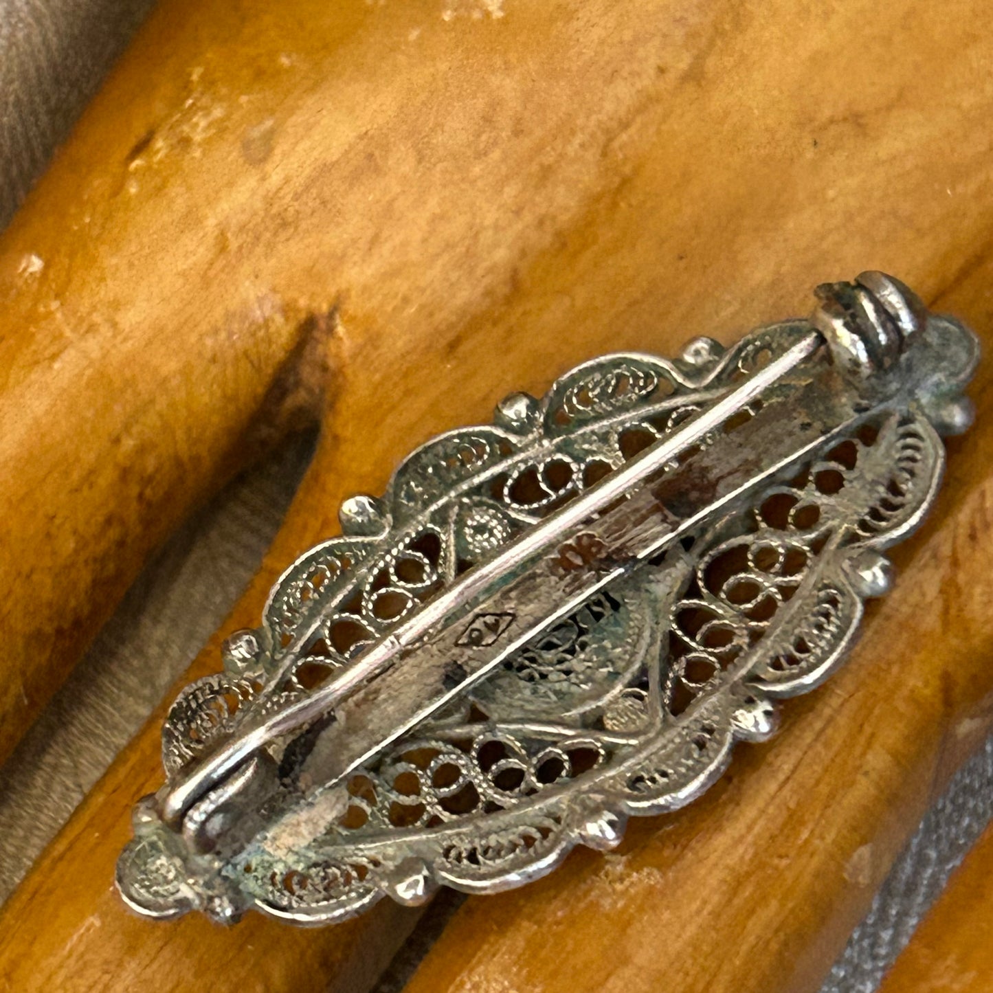 Silver Filigree Brooch