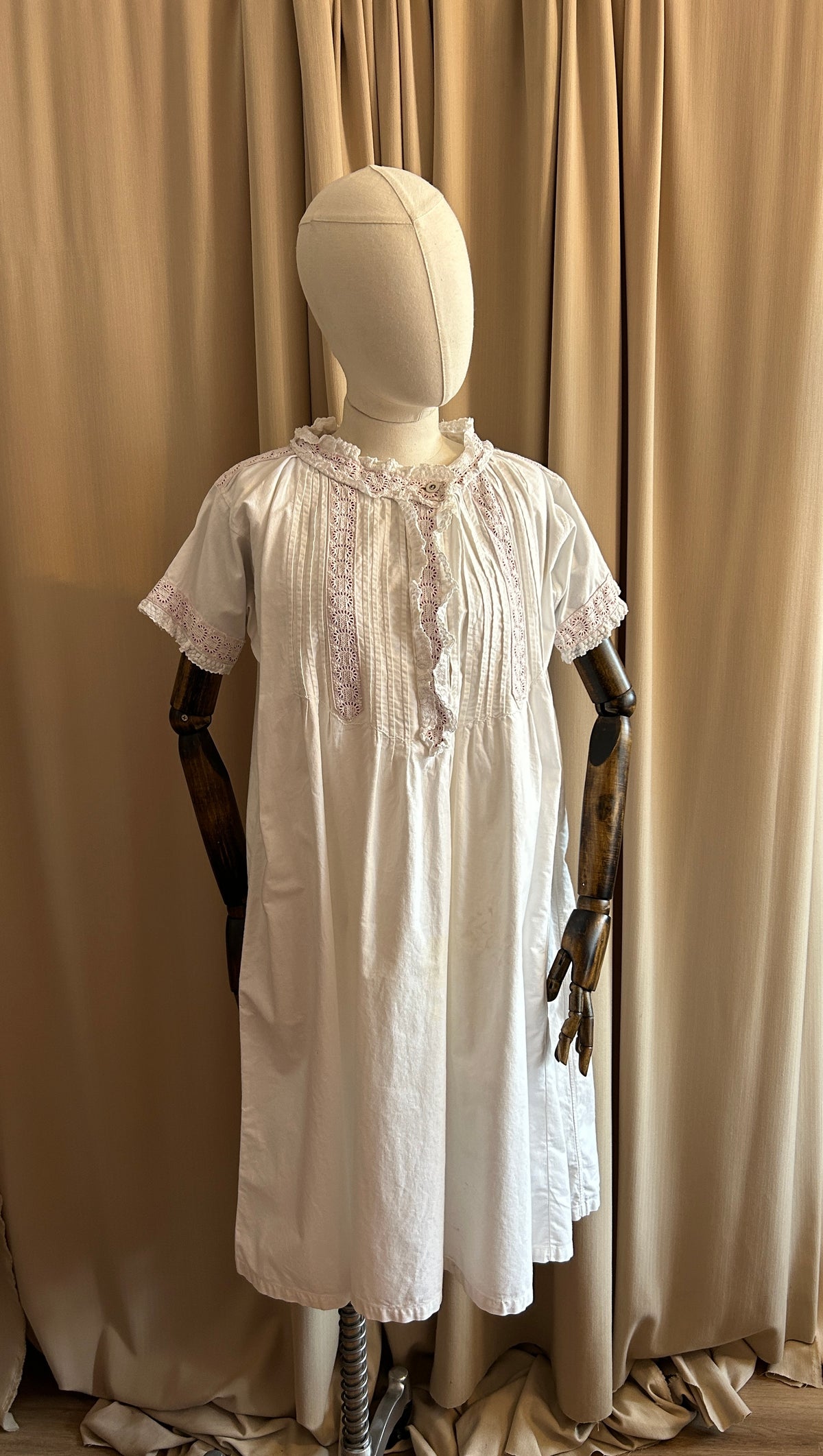 French Nightgown with Red Banding