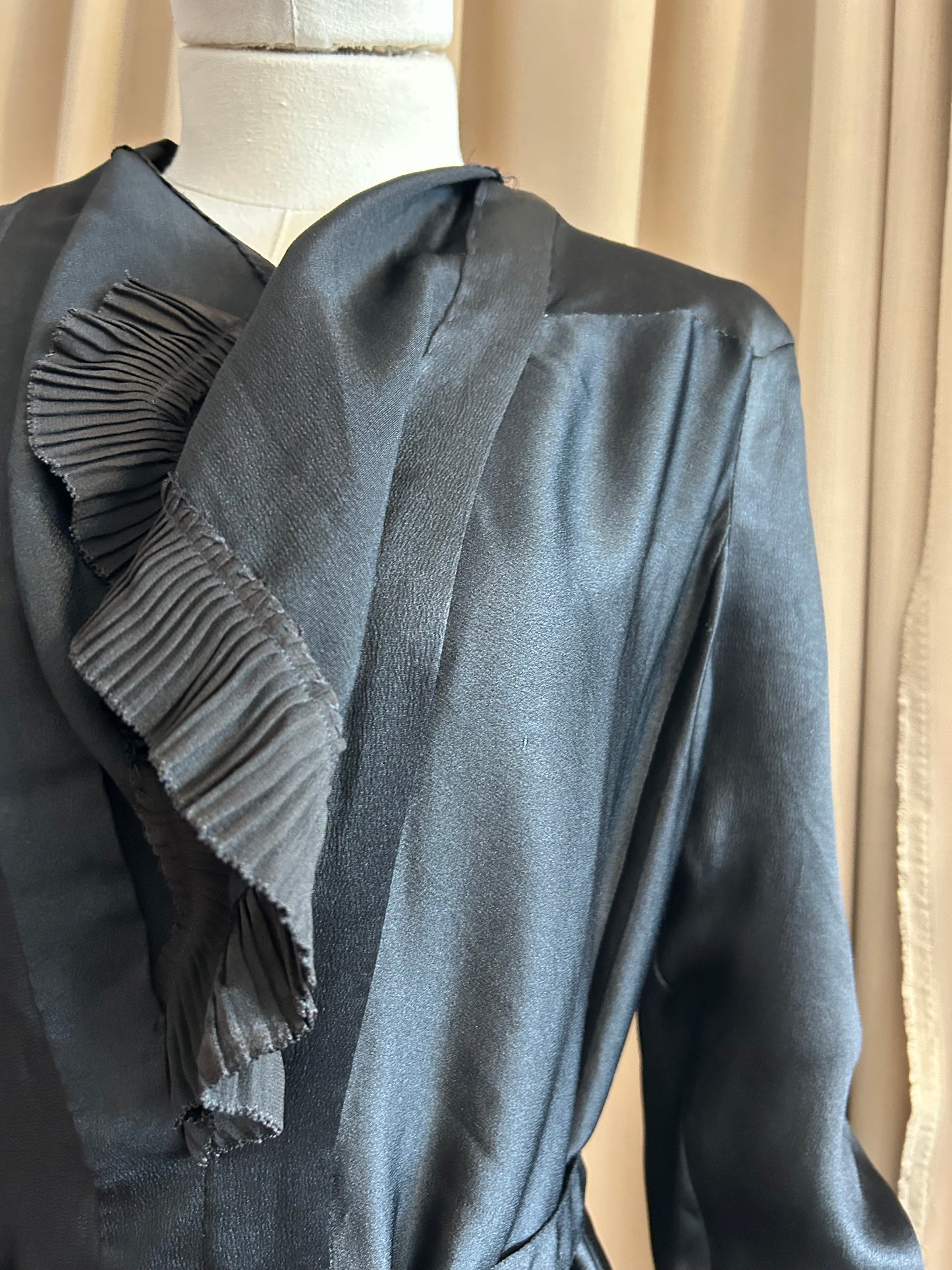 20s Ruffle Satin Dress