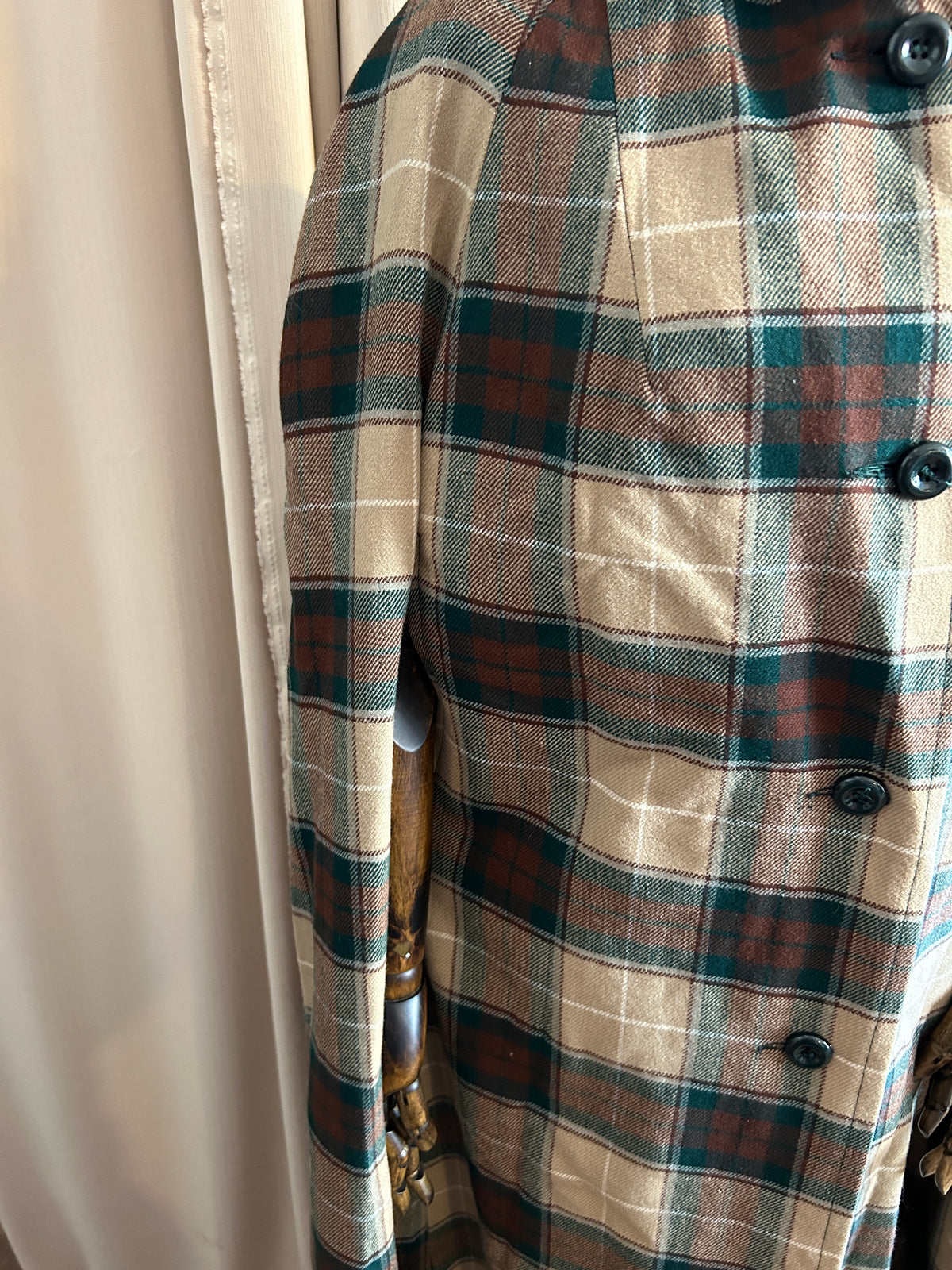 Wool Check Cape