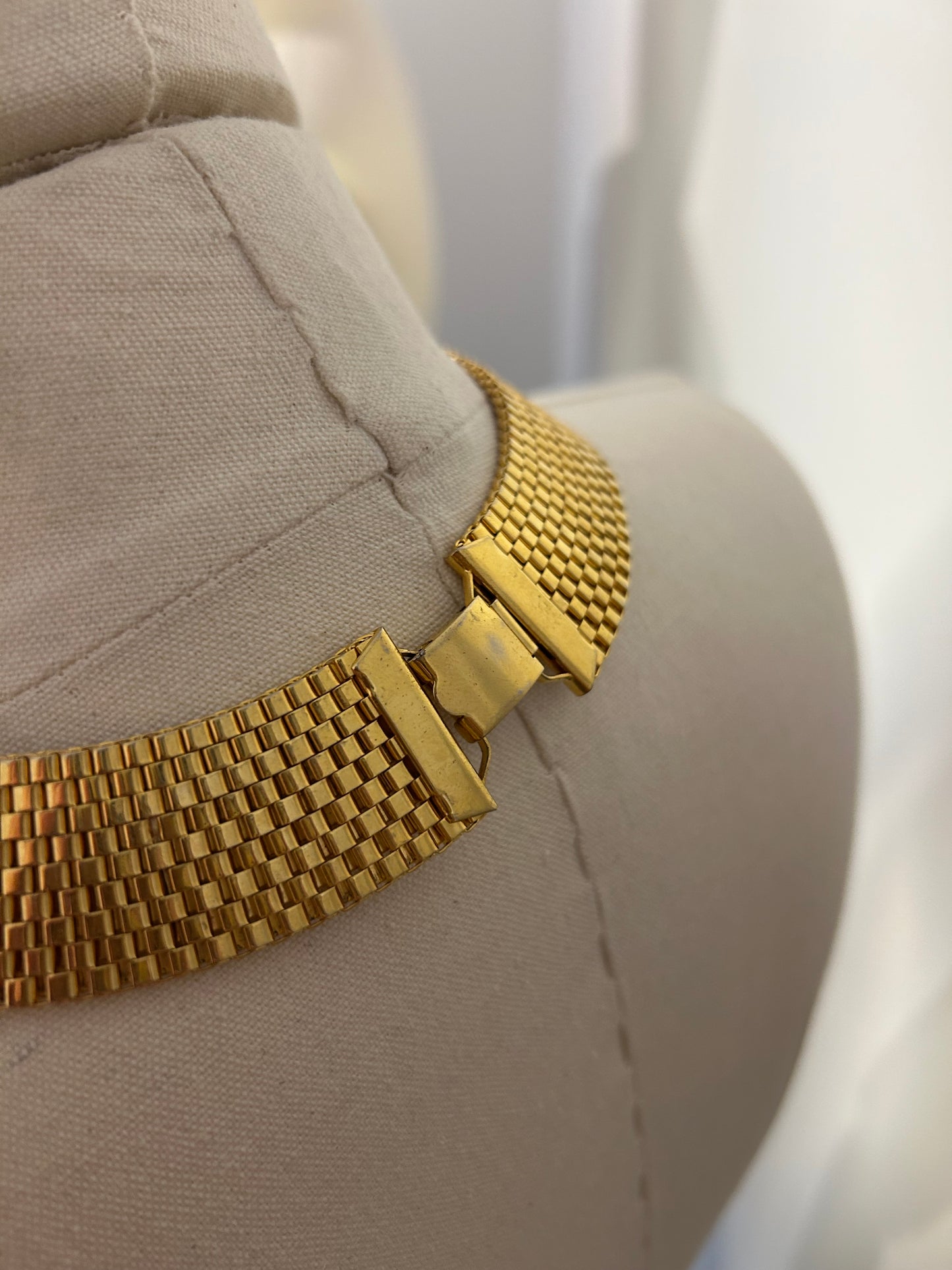 Gold Tone Linked Necklace