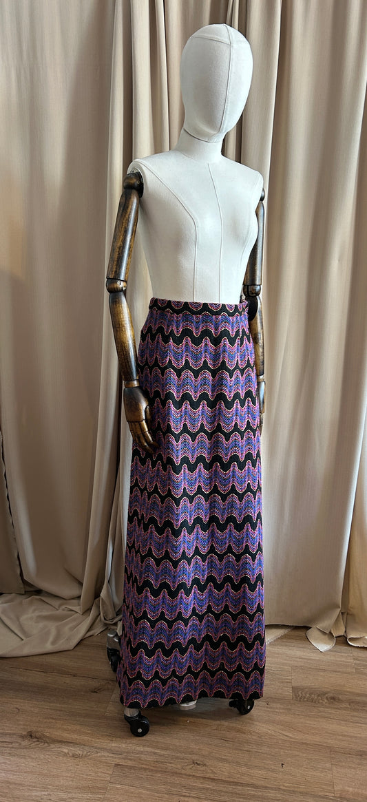 70s Woven Maxi Skirt