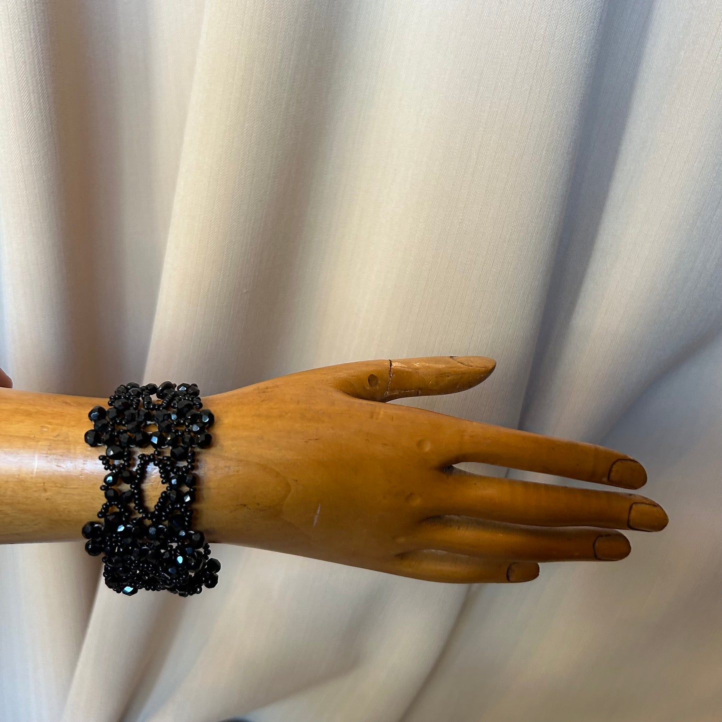 Black Beaded Bracelet