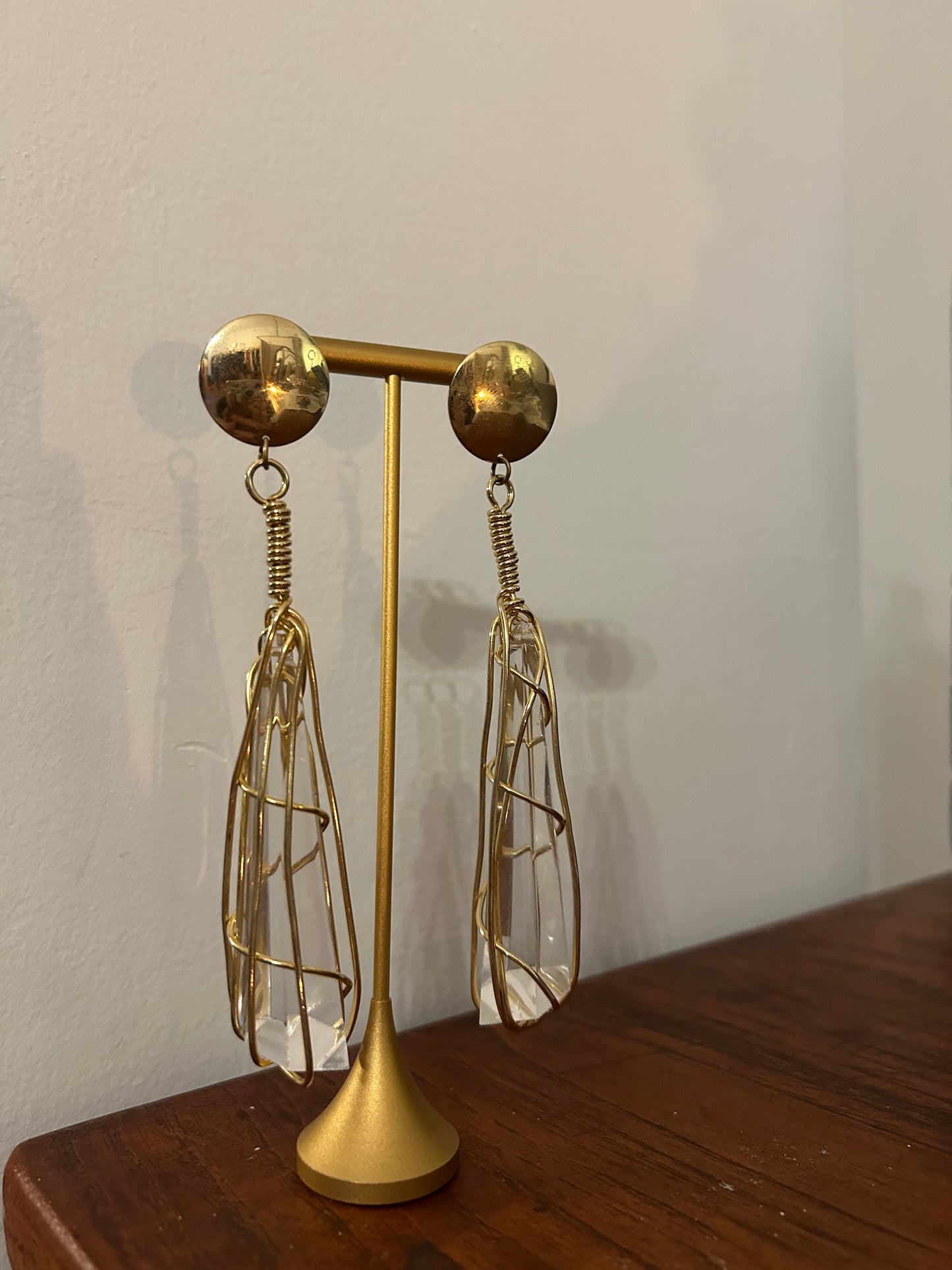 Statement Lucite Clip On Earrings