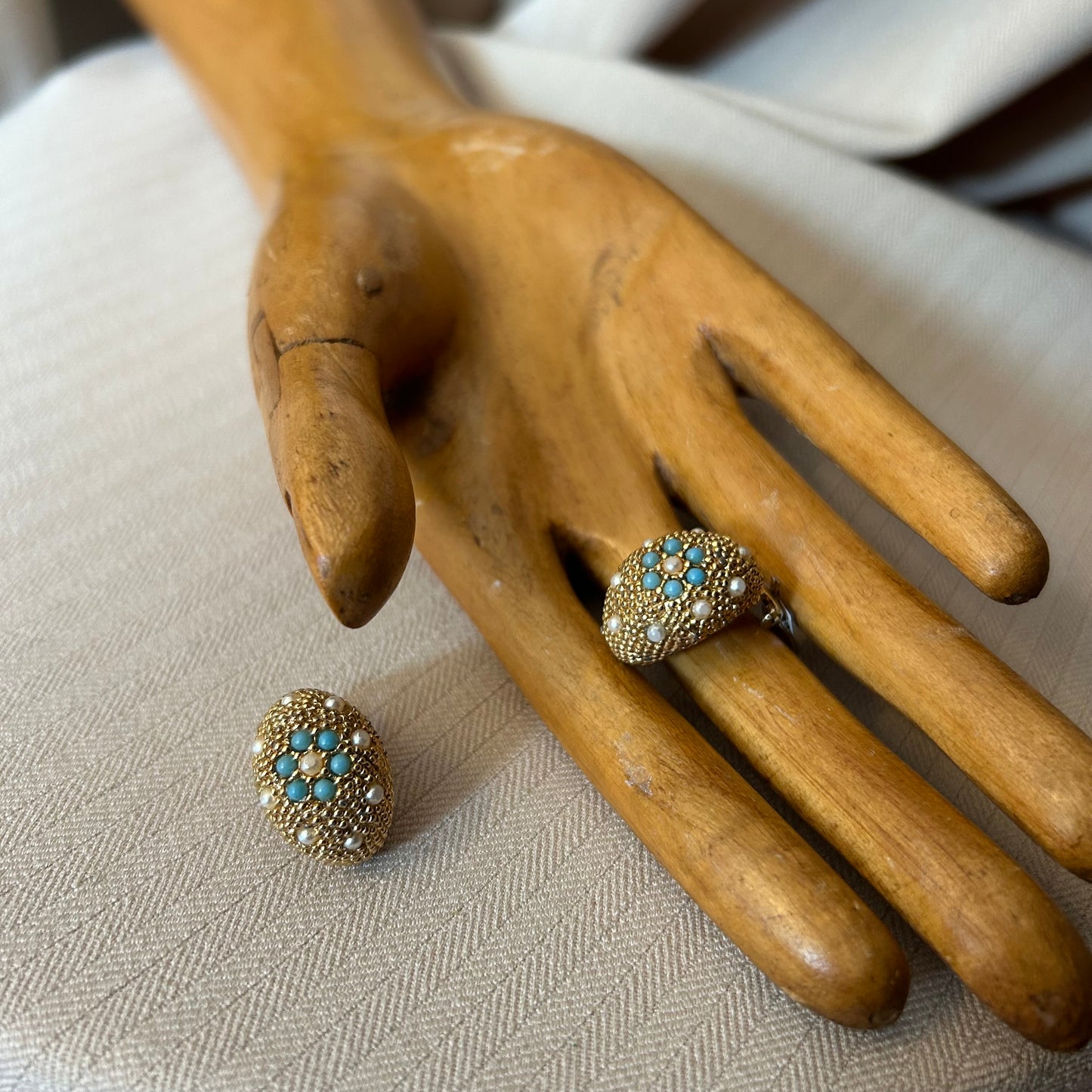 Turquoise Bulbous Clip On