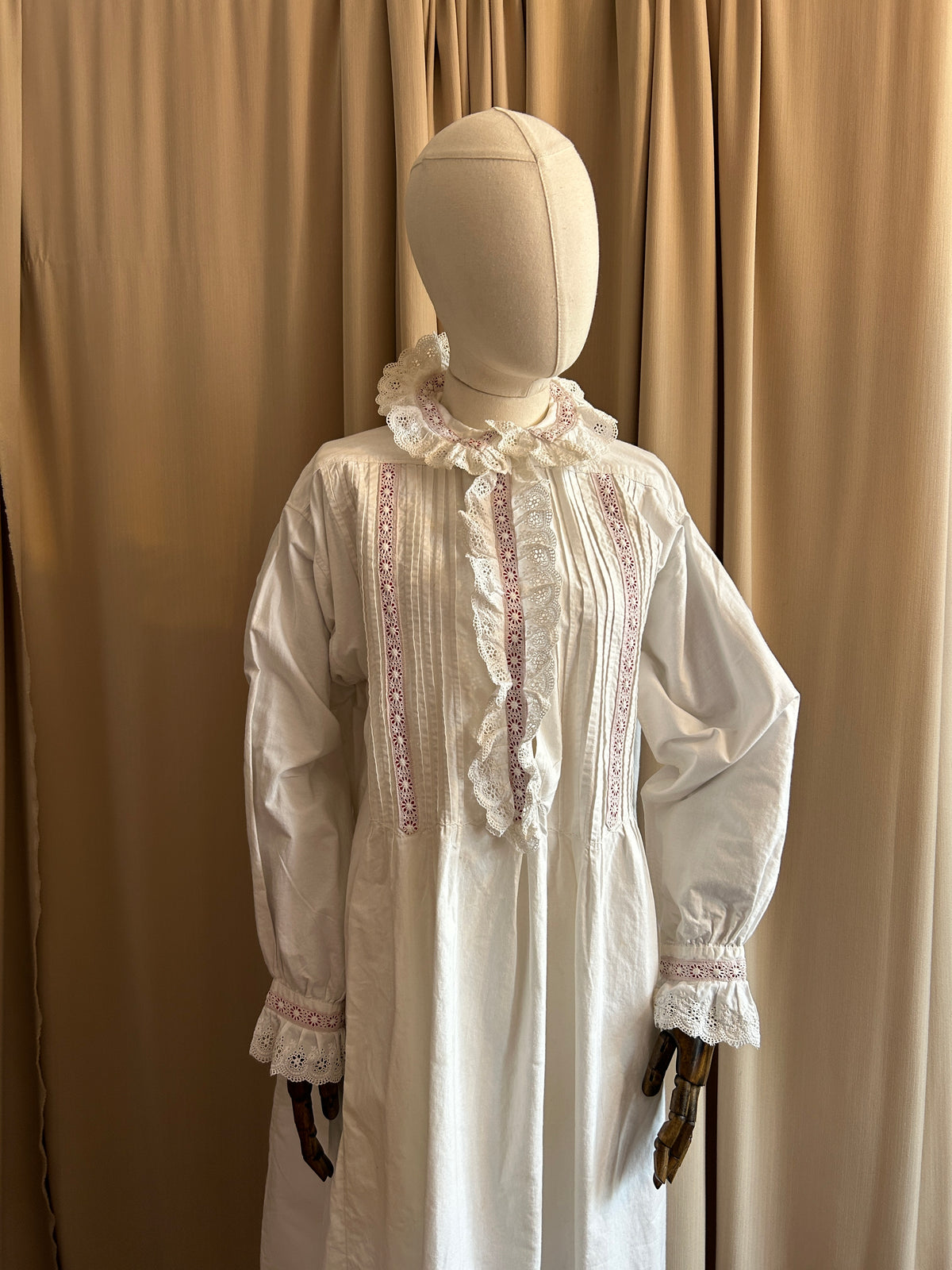 French Nightgown with Red Banding