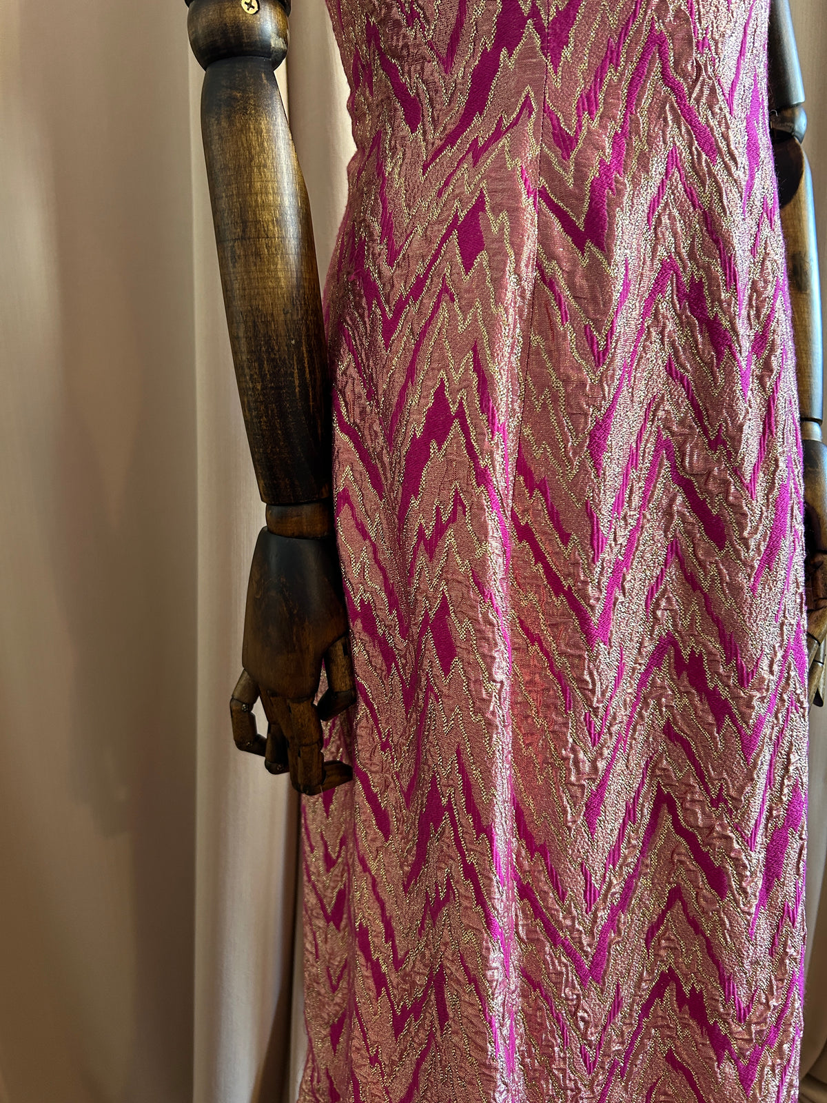 Metallic Pink and Gold Gown