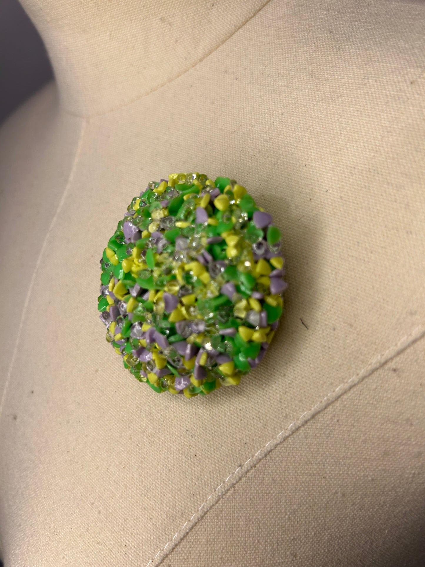 West German Rubber Brooch