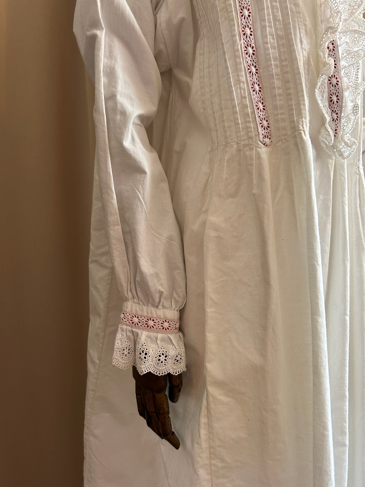 French Nightgown with Red Banding