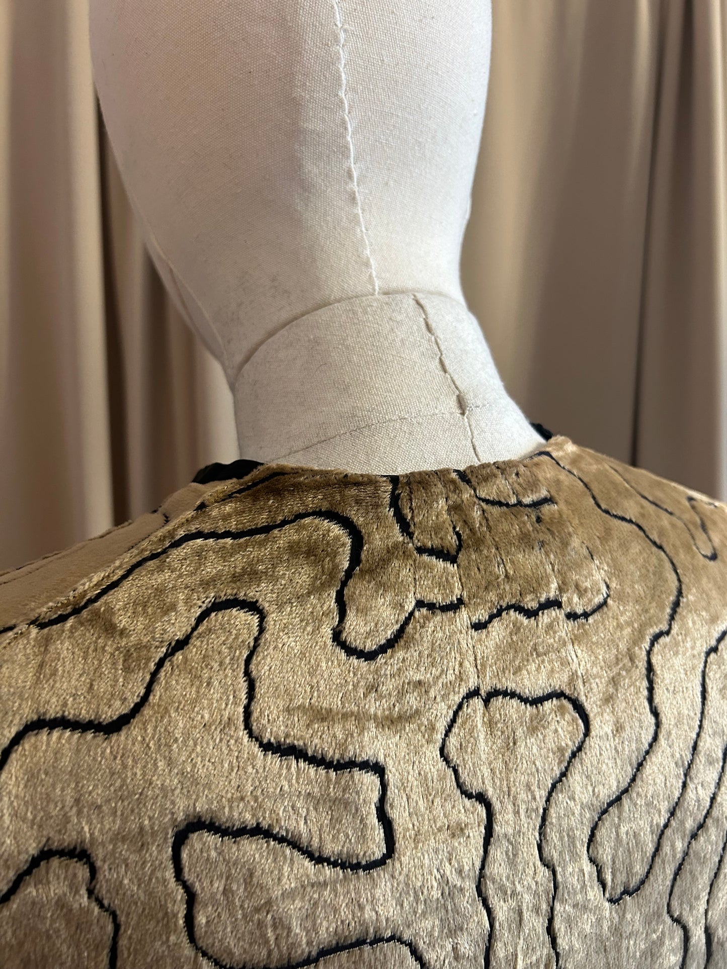 1920s Gold Silk Velvet Jacket