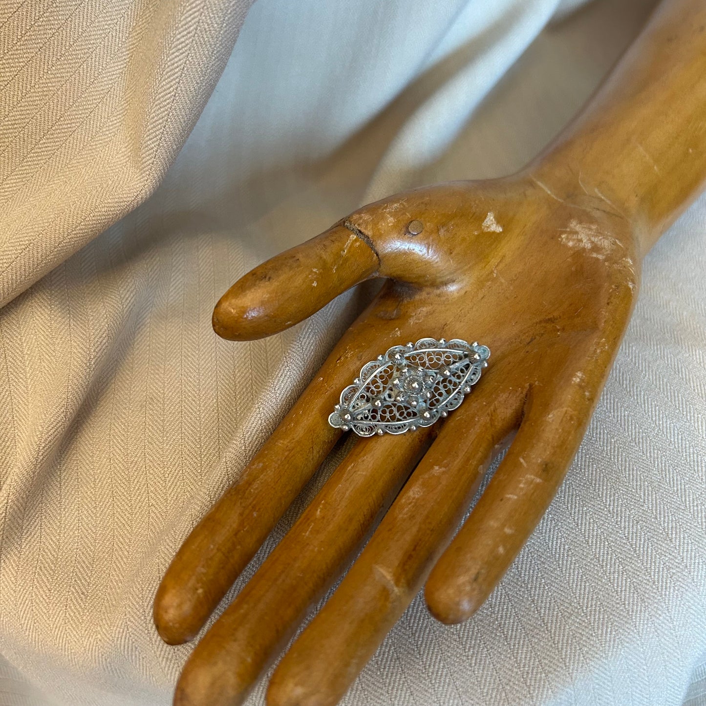 Silver Filigree Brooch