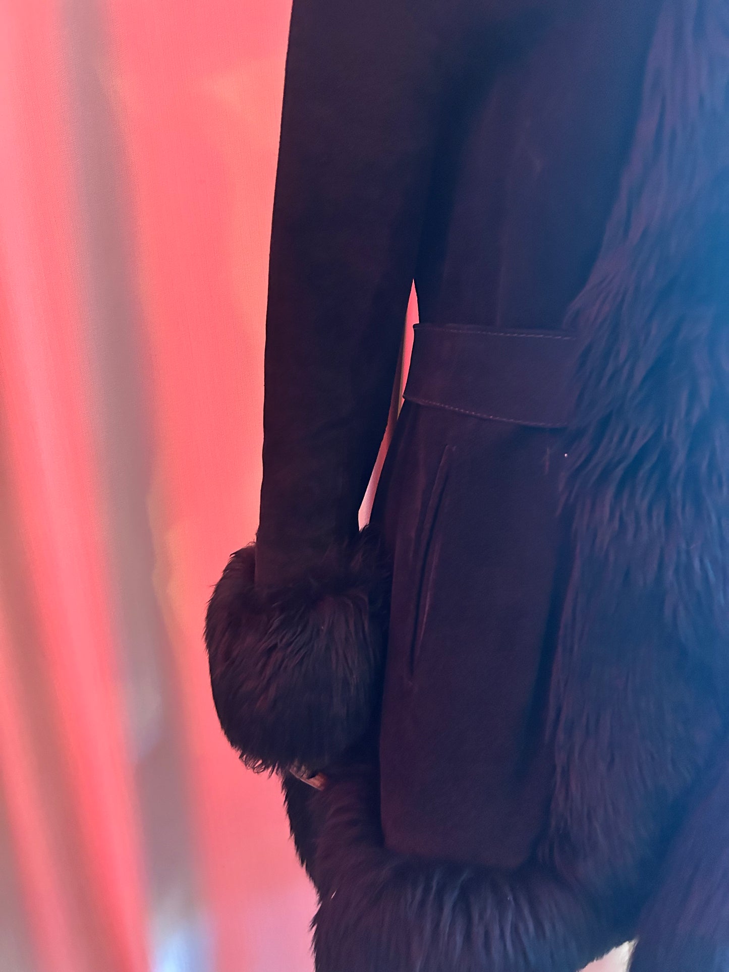 Black Suede Penny Lane Coat