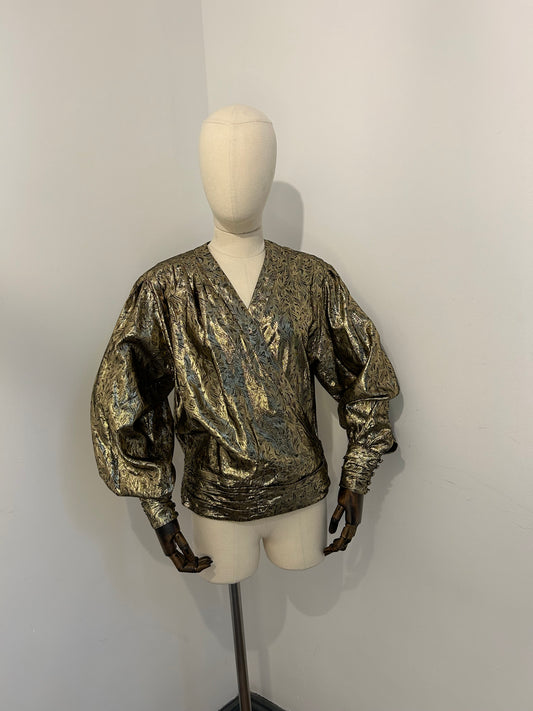 Statement Gold Lamè Blouse