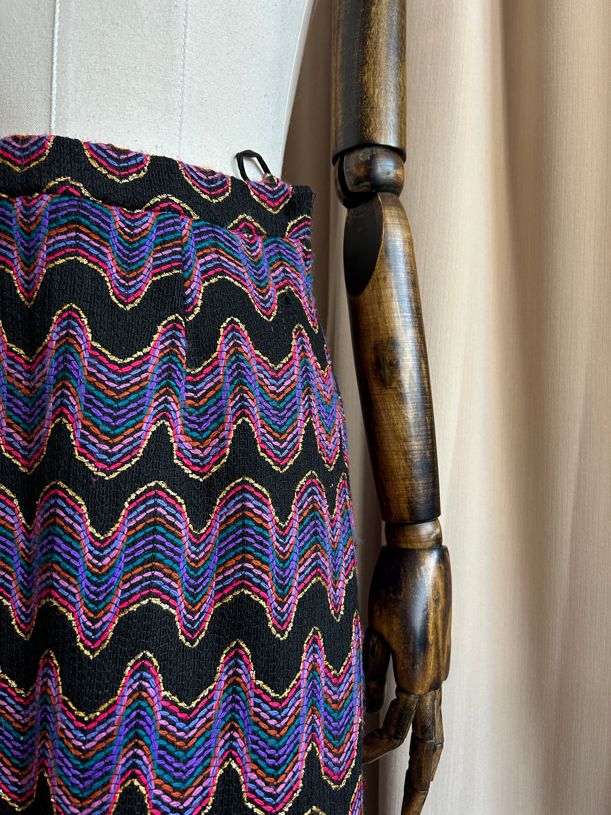 70s Woven Maxi Skirt