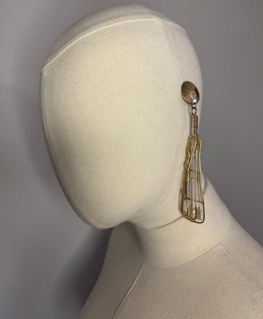 Statement Lucite Clip On Earrings