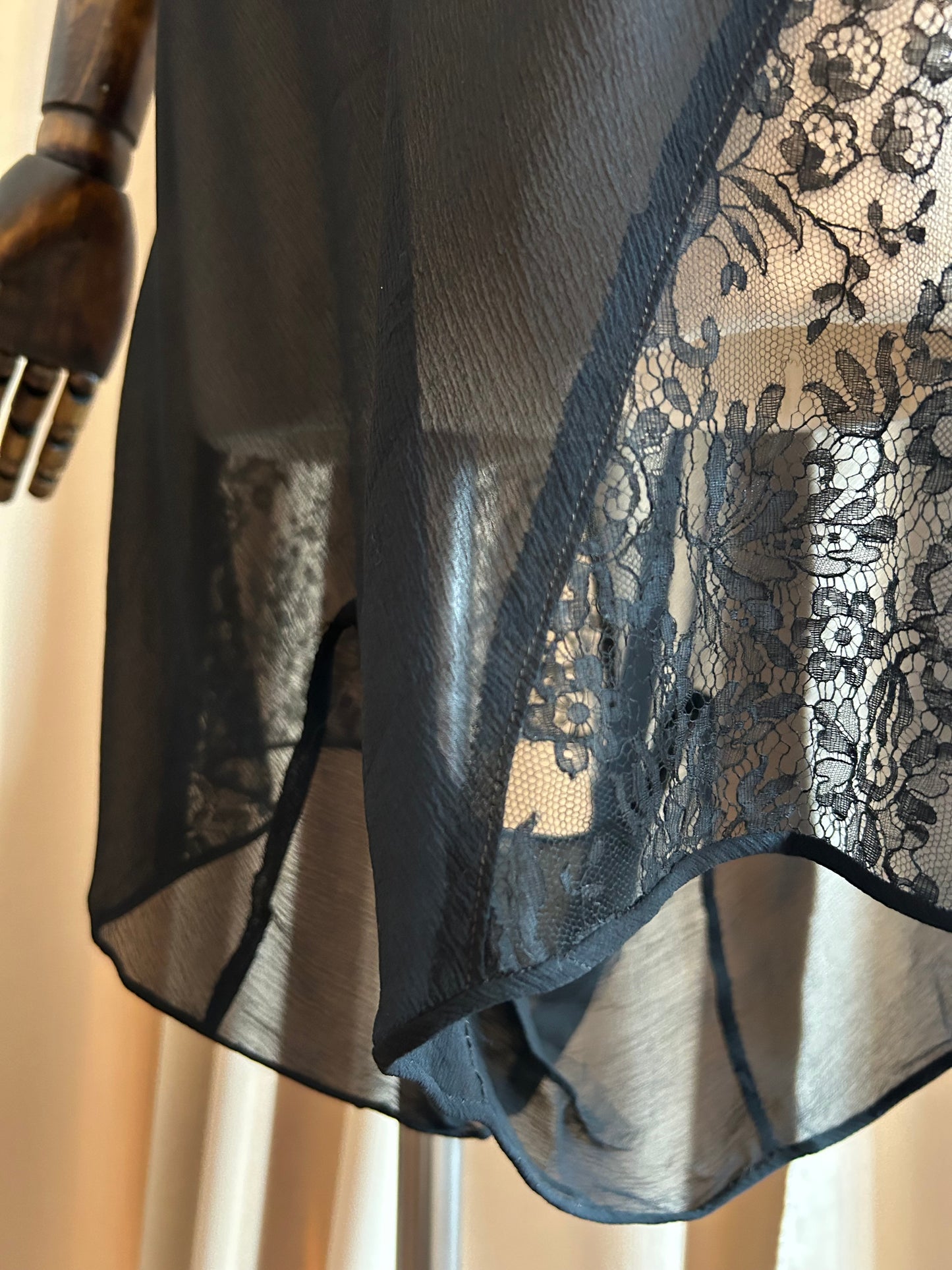 Black Silk Tap Shorts